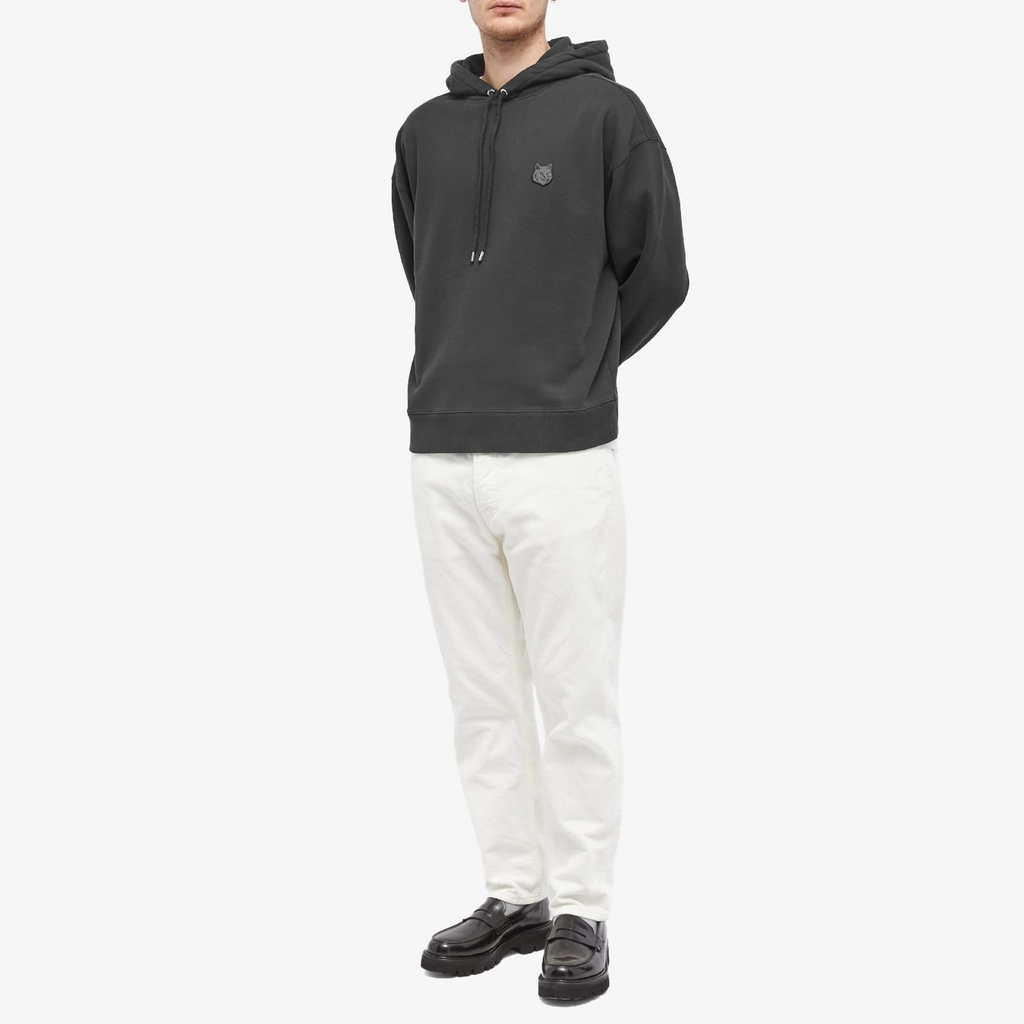 Maison Kitsune Tonal Fox Head Patch Oversize Hoodie Black